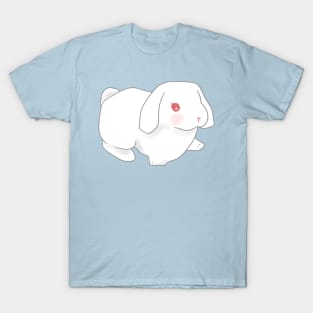 red eye white Holland lop Rabbit Standing | Bunniesmee T-Shirt